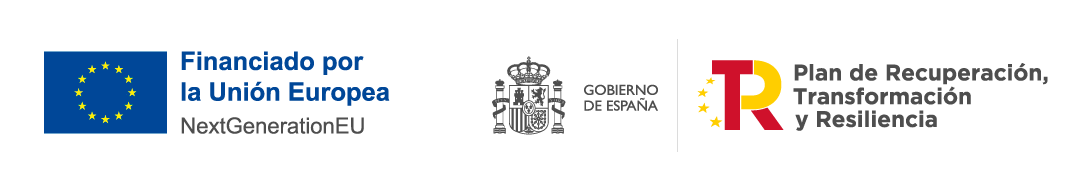 Logotipos Unión Europea y plan Recuperación, Transformación y Resiliencia